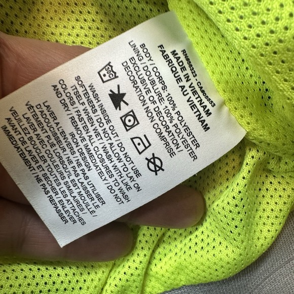 Vintage Nike Windbreaker Jacket XL Gray Blue Volt Just Do It Colorblock Hooded - Picture 14 of 15